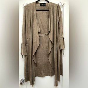 Mustard Seed Olive Green Long Drape Cardigan